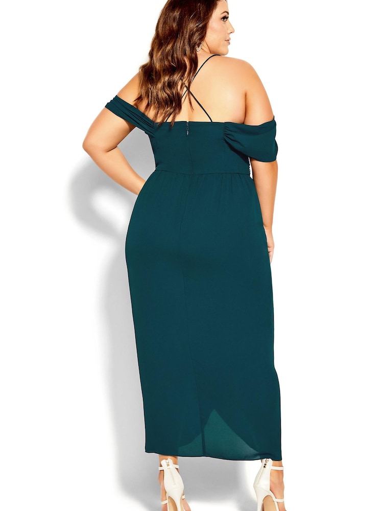 City Chic Green Entwine Maxi Dress - Image 2 of 3