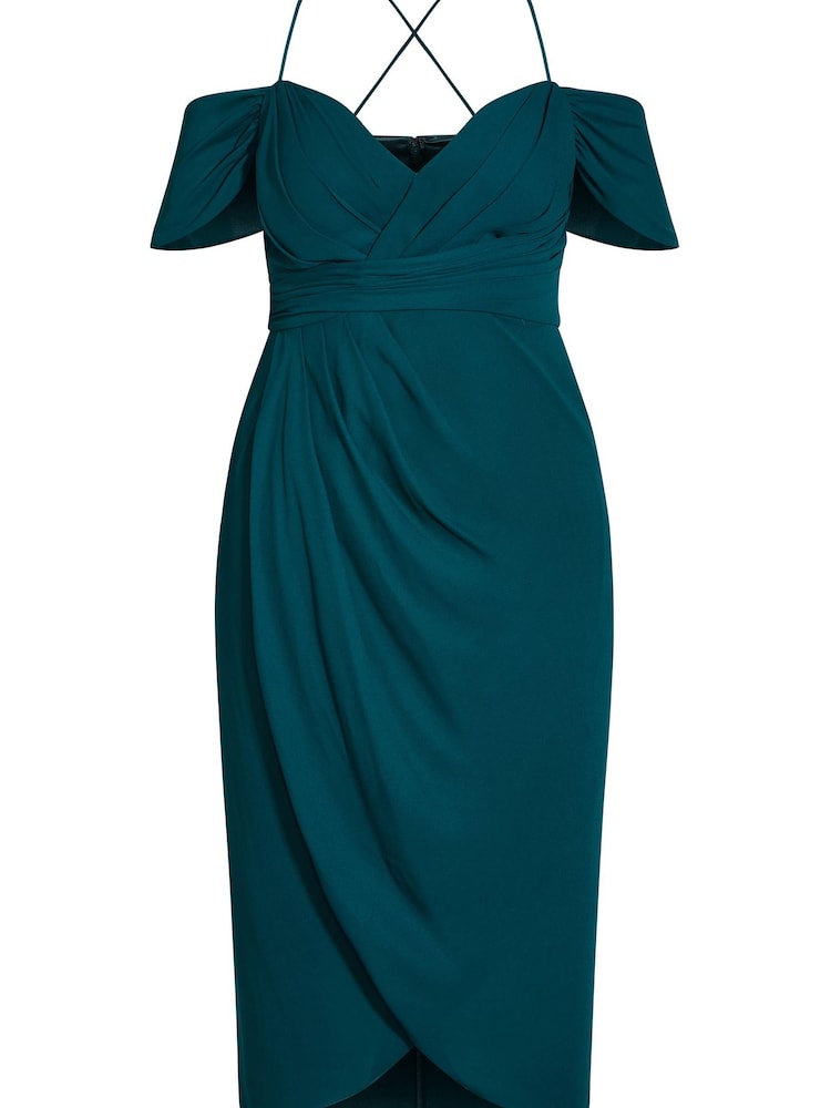 City Chic Green Entwine Maxi Dress - Image 3 of 3
