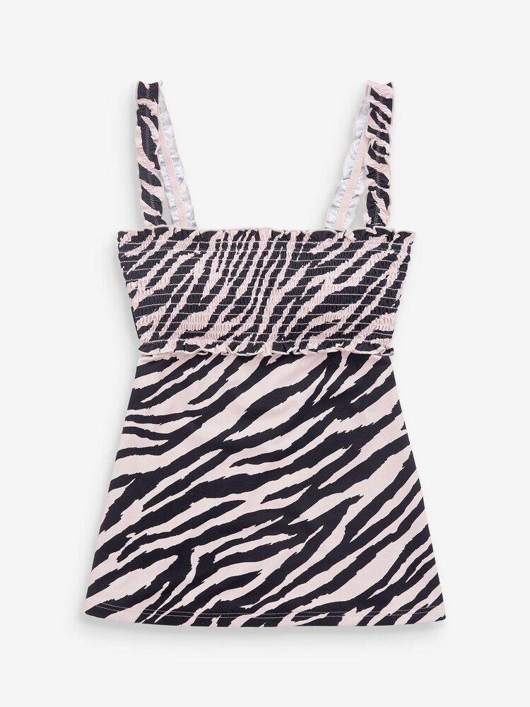 Zebra Shirred Tankini Top - Image 5 of 5