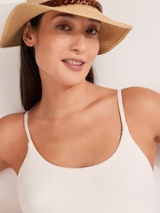 Écru texturé - Maillot de bain de maternité à encolure dégagée - Image 5 of 8