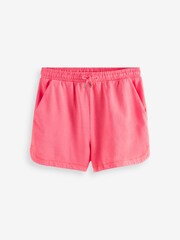 Fluro Pink 100% Cotton Side Split Drawstring Shorts - Image 4 of 5
