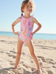 Pink Unicorn Tie Shoulder Swimsuit (3mths-7yrs) - Image 2 of 4