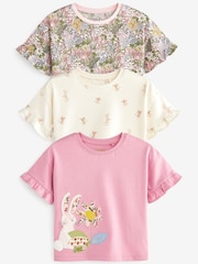 Srednje roza - Bunny majica 3 paket (3mesecev-7yrs) - Slika 1 iz 2