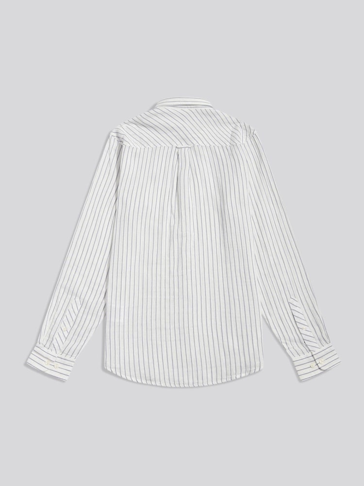 U.S. Polo Assn White Double Cloth Stripe Summer Long Sleeve Shirt - Image 2 of 3