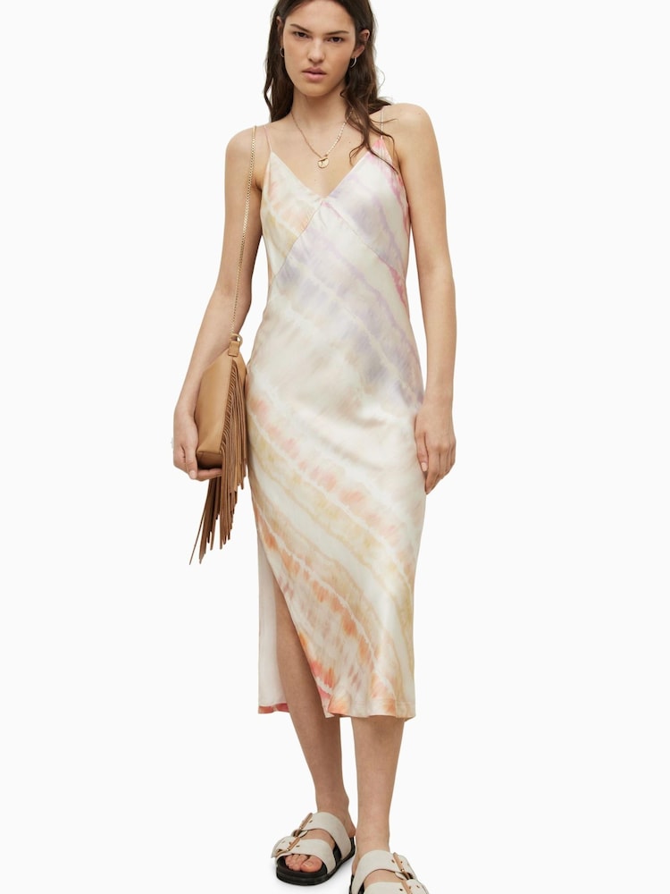 AllSaints Pink Melody Marea Dress - Image 1 of 6