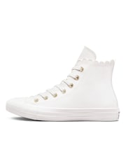 Converse White Scallop High Top Trainers - Image 2 of 8