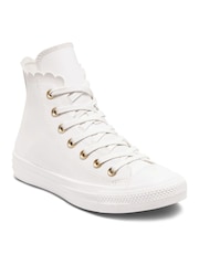 Converse White Scallop High Top Trainers - Image 4 of 8