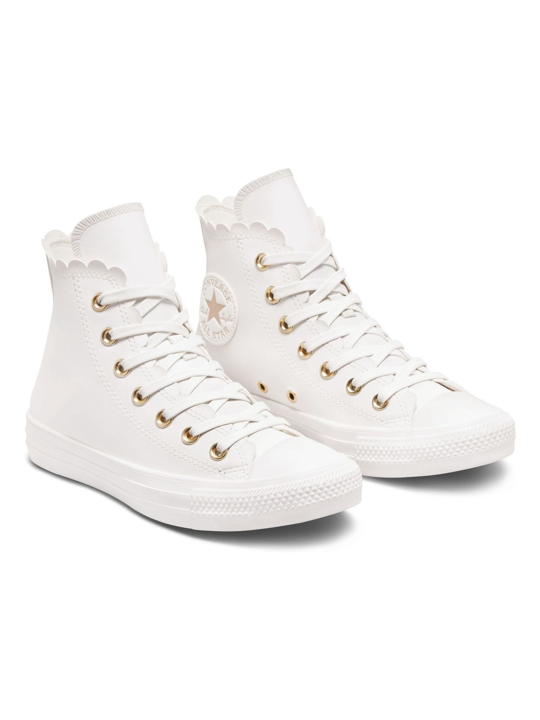 Converse white and gold deals
