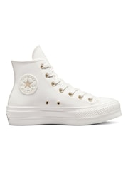 Converse White Lift Platform High Top Trainers - Image 1 of 8