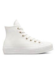 Converse White Lift Platform High Top Trainers - Image 3 of 8