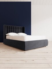 Swoon Easy Velvet Black Kipling Divan Bed - Image 1 of 8
