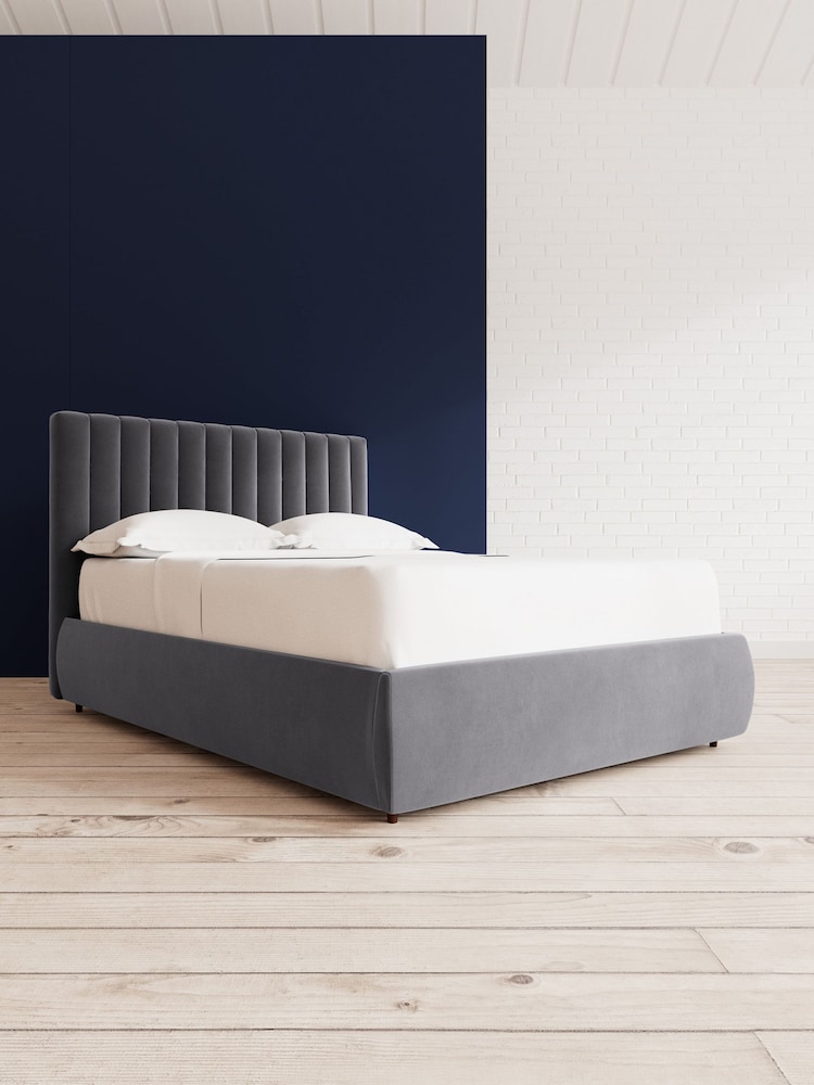 Swoon Easy Velvet Granite Grey Porlock Divan Bed - Image 1 of 8
