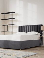 Swoon Easy Velvet Granite Grey Porlock Divan Bed - Image 2 of 8