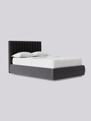 Swoon Easy Velvet Granite Grey Porlock Divan Bed - Image 3 of 8
