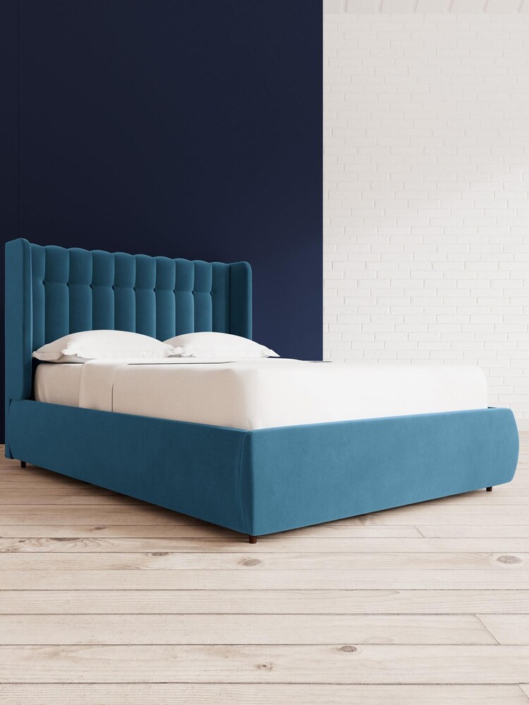 Swoon Easy Velvet Petrol Blue Kipling Divan Bed - Image 1 of 8