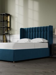 Swoon Easy Velvet Petrol Blue Kipling Divan Bed - Image 2 of 8