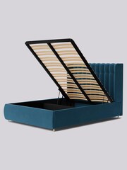 Swoon Easy Velvet Petrol Blue Kipling Divan Bed - Image 7 of 8