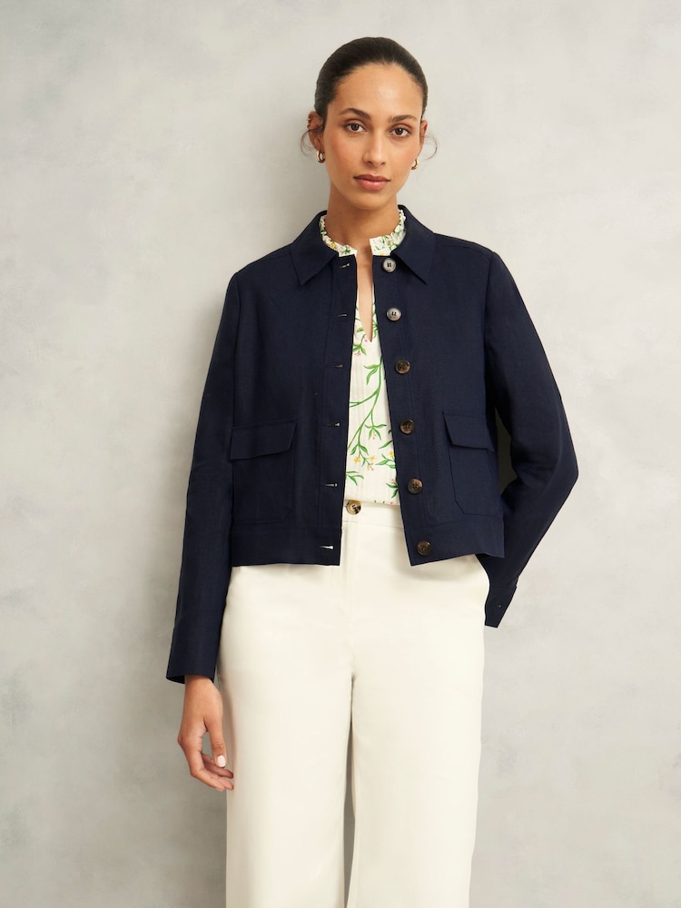 Hobbs Blue Clarence Jacket - Image 1 of 6 Hobbs Blue Clarence Jacket - Image 1 of 6
