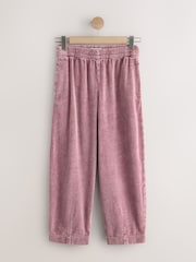 Washed Pink Barrel Leg Soft Cord Trousers - Image 1 of 3