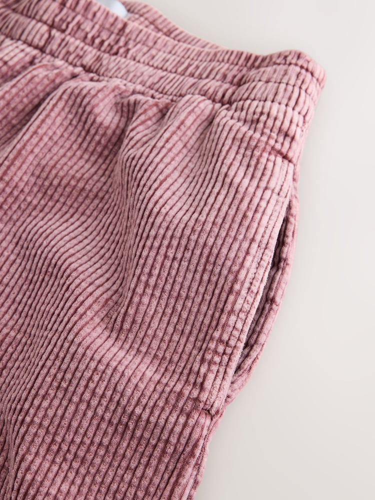 Washed Pink Barrel Leg Soft Cord Trousers - Image 3 of 3