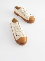 Neutral Lace-Up Low Trainers - Image 1 of 5