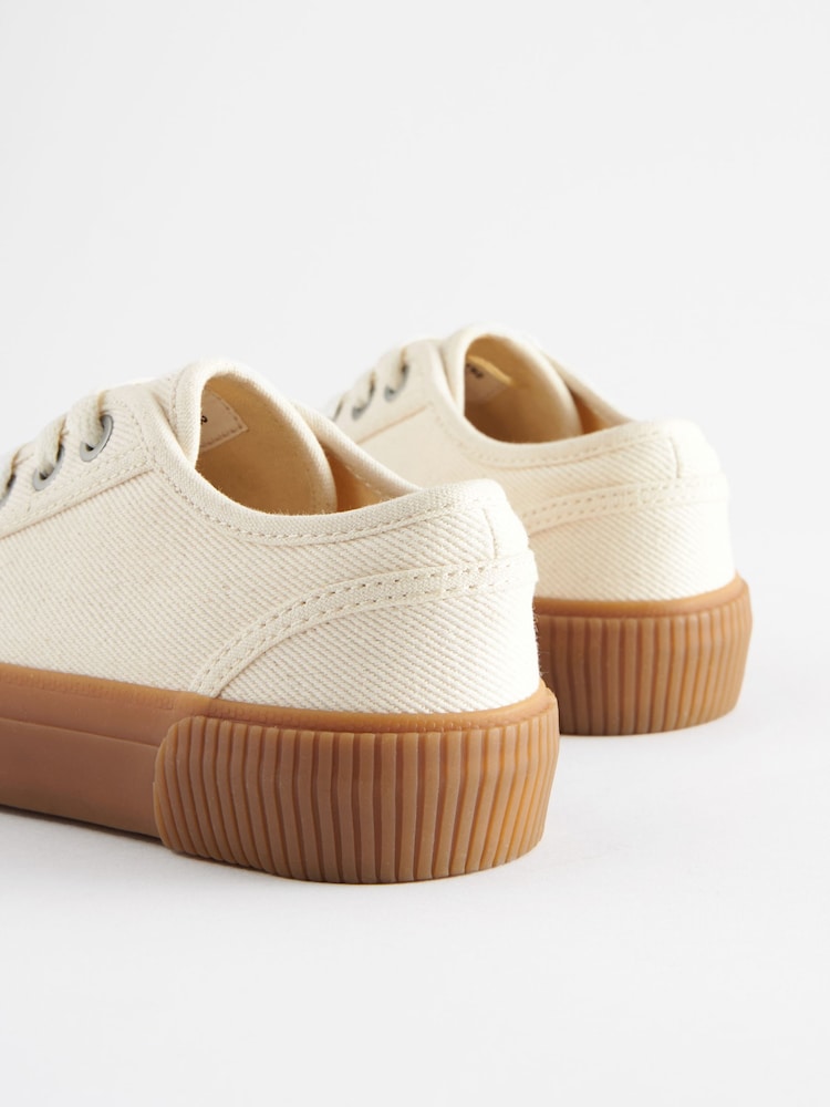 Neutral Lace-Up Low Trainers - Image 5 of 5