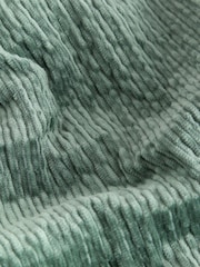 Moss Green Soft Cord Wide Leg Trousers with Modal - Image 9 of 10