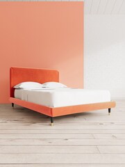 Swoon Easy Velvet Bordeaux Red Brockham Bed - Image 1 of 6