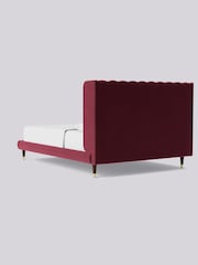 Swoon Easy Velvet Bordeaux Red Kipling Bed - Image 5 of 7