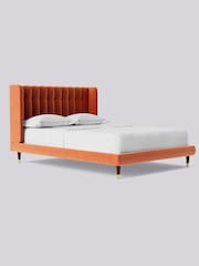 Swoon Easy Velvet Burnt Orange Kipling Bed - Image 3 of 7