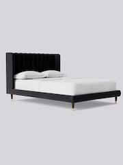 Swoon Easy Velvet Black Kipling Bed - Image 3 of 7