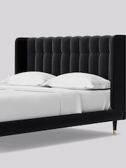 Swoon Easy Velvet Black Kipling Bed - Image 6 of 7