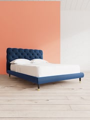 Swoon Soft Wool Midnight Blue Burbage Bed - Image 1 of 8