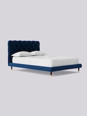Swoon Soft Wool Midnight Blue Burbage Bed - Image 3 of 8