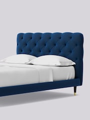 Swoon Soft Wool Midnight Blue Burbage Bed - Image 6 of 8