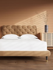 Swoon Easy Velvet Biscuit Natural Burbage Bed - Image 2 of 8