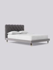 Swoon Easy Velvet Silver Grey Burbage Bed - Image 3 of 8