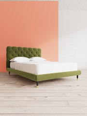 Swoon Easy Velvet Fern Green Burbage Bed - Image 1 of 8