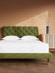 Swoon Easy Velvet Fern Green Burbage Bed - Image 2 of 8