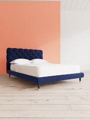 Swoon Easy Velvet Ink Blue Burbage Bed - Image 1 of 8