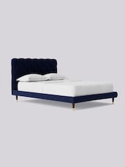 Swoon Easy Velvet Ink Blue Burbage Bed - Image 3 of 8
