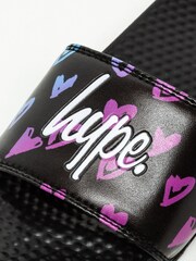 Hype. Unisex Slider mit Herzprint und Schriftzug, Rosa - Bild 4 von 4