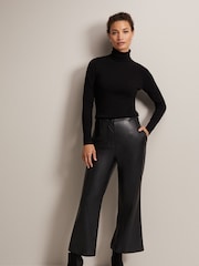 Phase Eight Black Fine Knit Roll Neck Gwyneth Jumper - Image 3 of 7