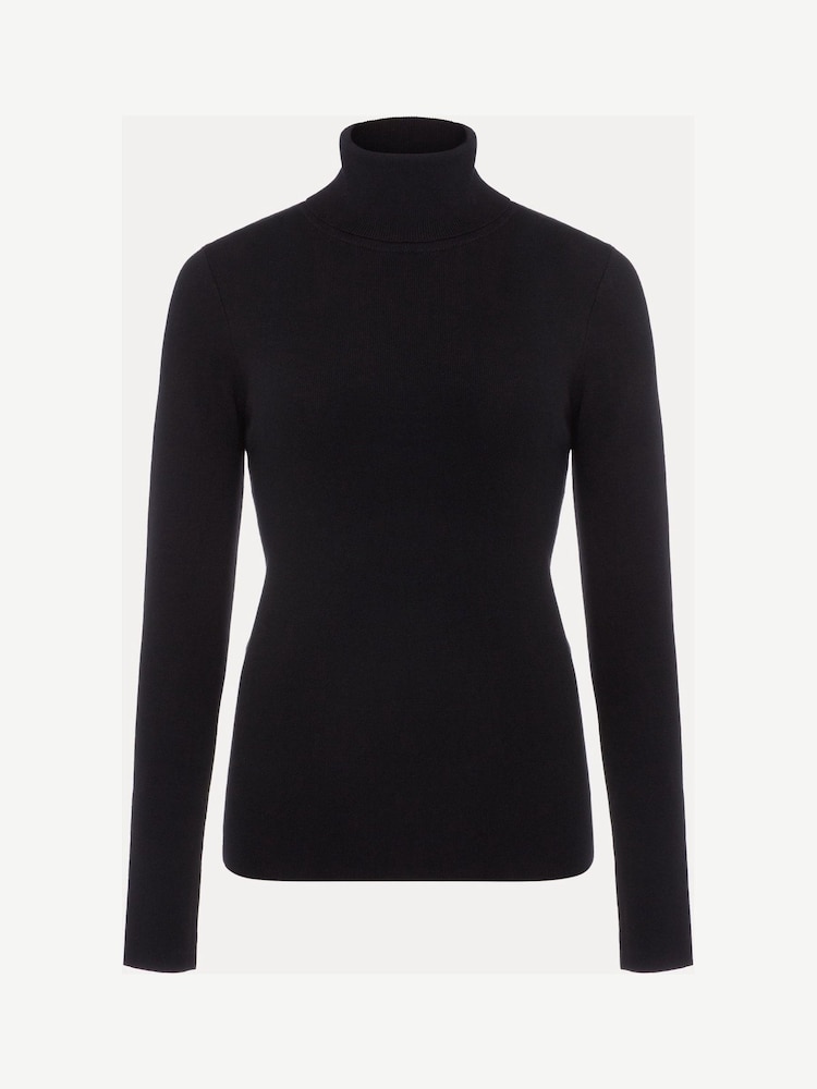 Phase Eight Black Fine Knit Roll Neck Gwyneth Jumper - Image 7 of 7