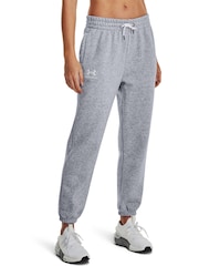 Under Armour Grey Essential Fleece Joggers - Image 1 of 6