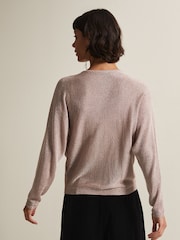 Phase Eight Natural Malti Metallic Cowl Neck Knit Jumper - Image 2 of 6