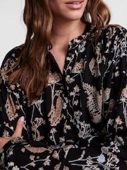 PIECES Black Printed Long Sleeve Blouse - Image 4 of 5