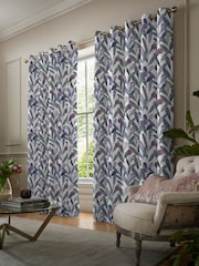 Voyage Violet Grey Enso Made to Measure Curtains - Image 2 of 9