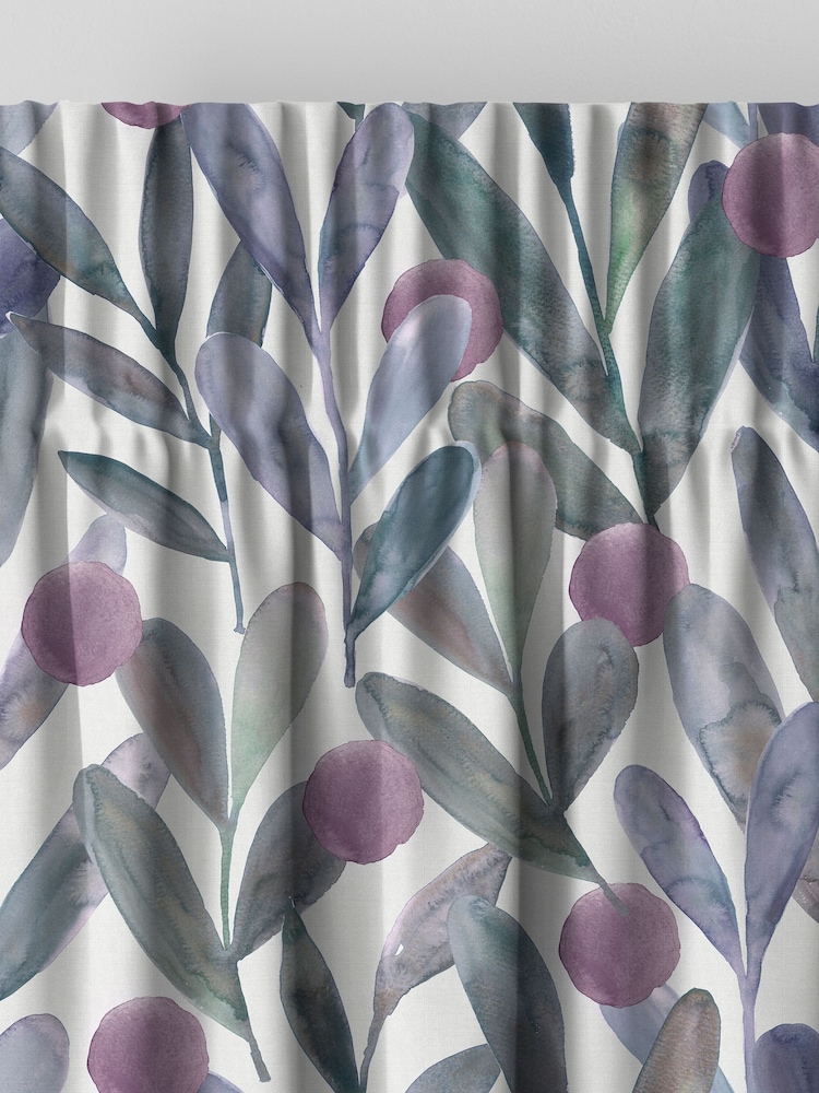Voyage Violet Grey Enso Made to Measure Curtains - Image 6 of 9
