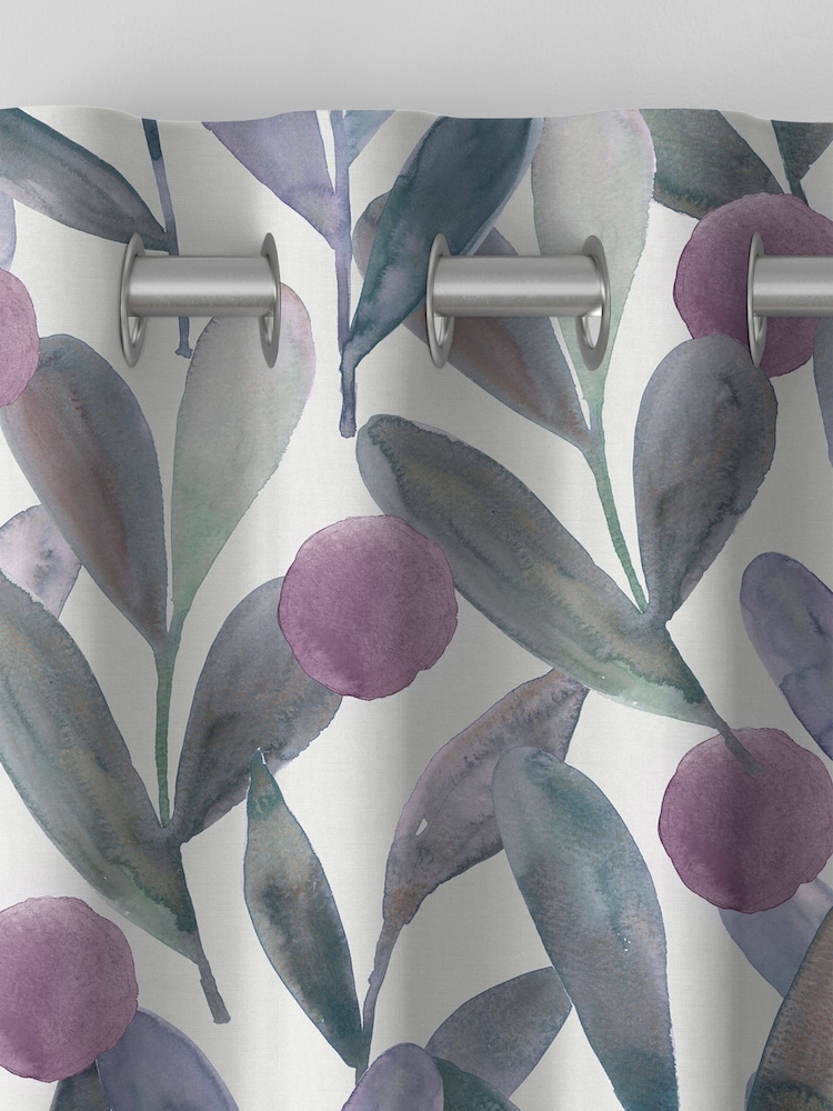 Voyage Violet Grey Enso Made to Measure Curtains - Image 7 of 9